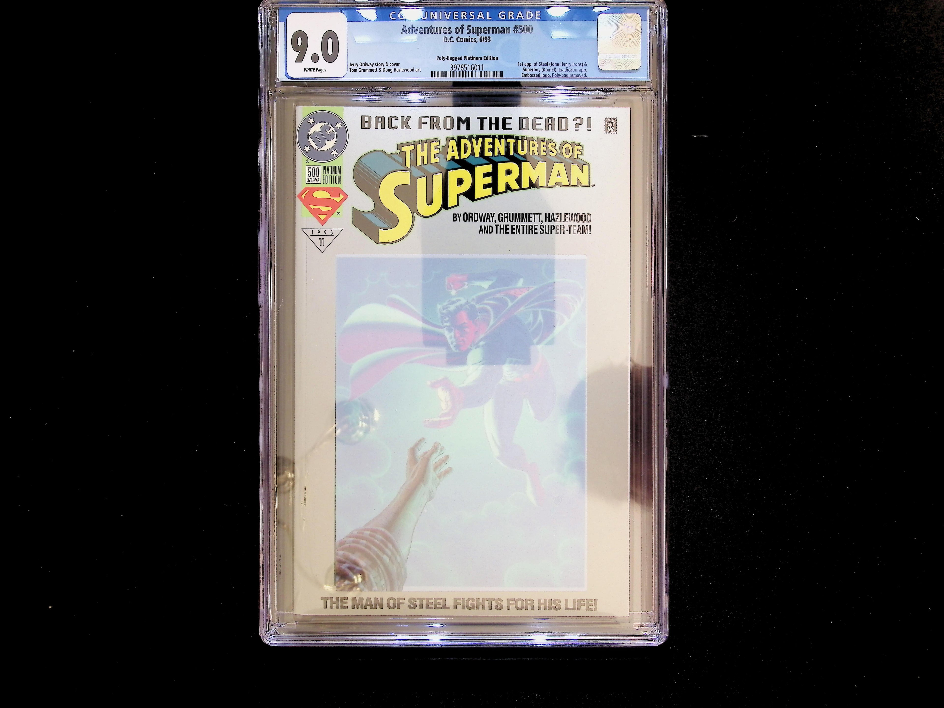 Adventures of Superman #500 - White Pages - CGC 9.0
