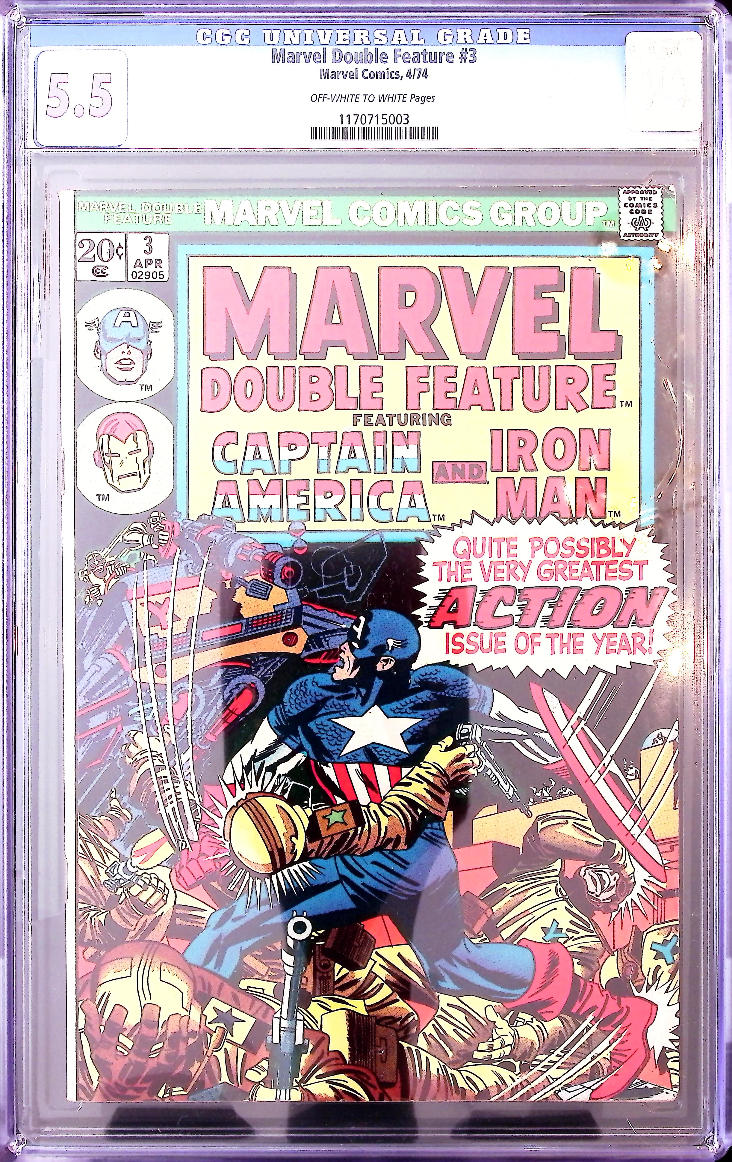 Marvel Double Feature #3 - CGC 5.5 (Off White to White Pages)