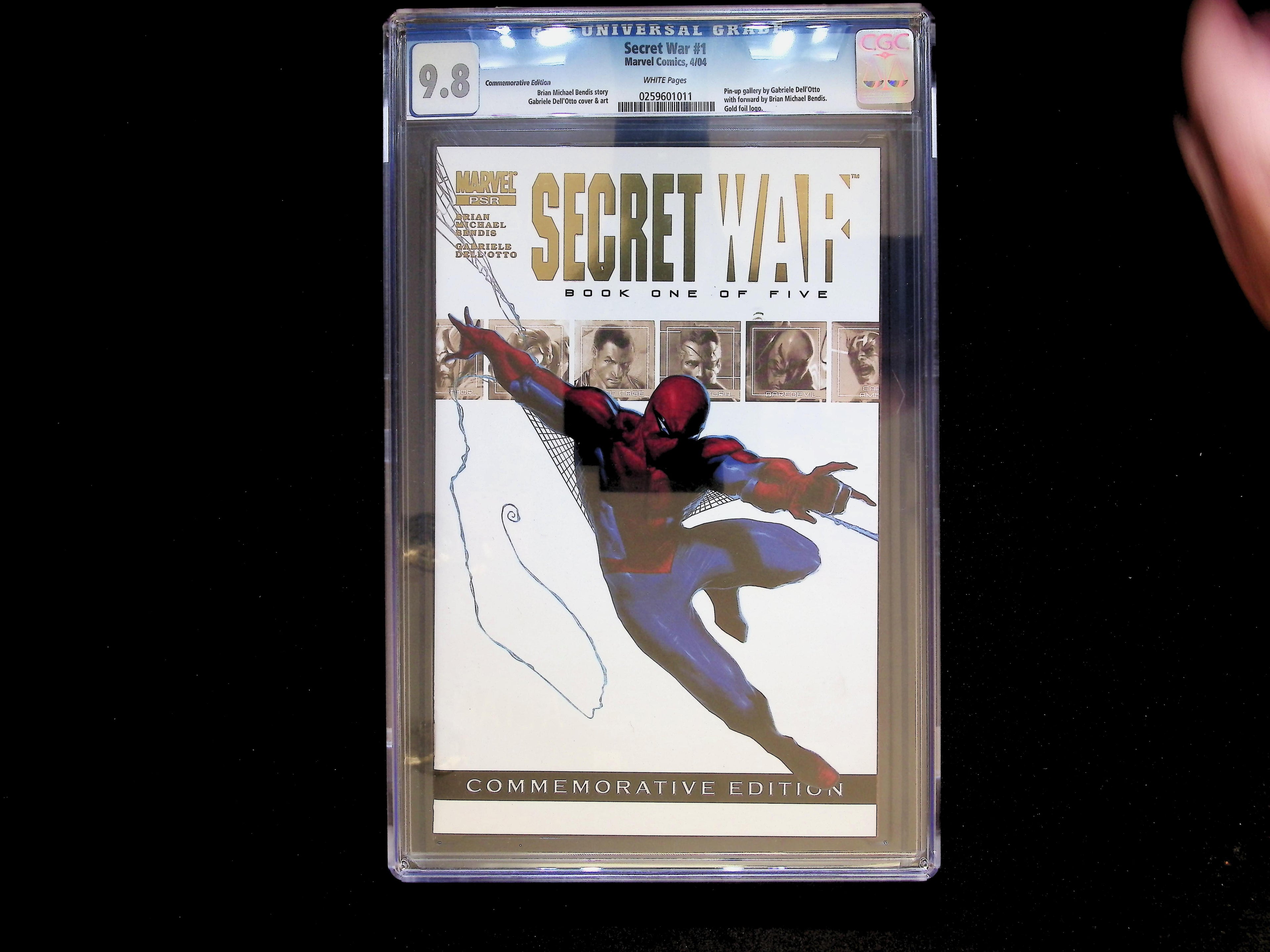 Secret Wars #1 CGC 9.8 White Pages - Spider-Man Cover (Book 1 of 5)