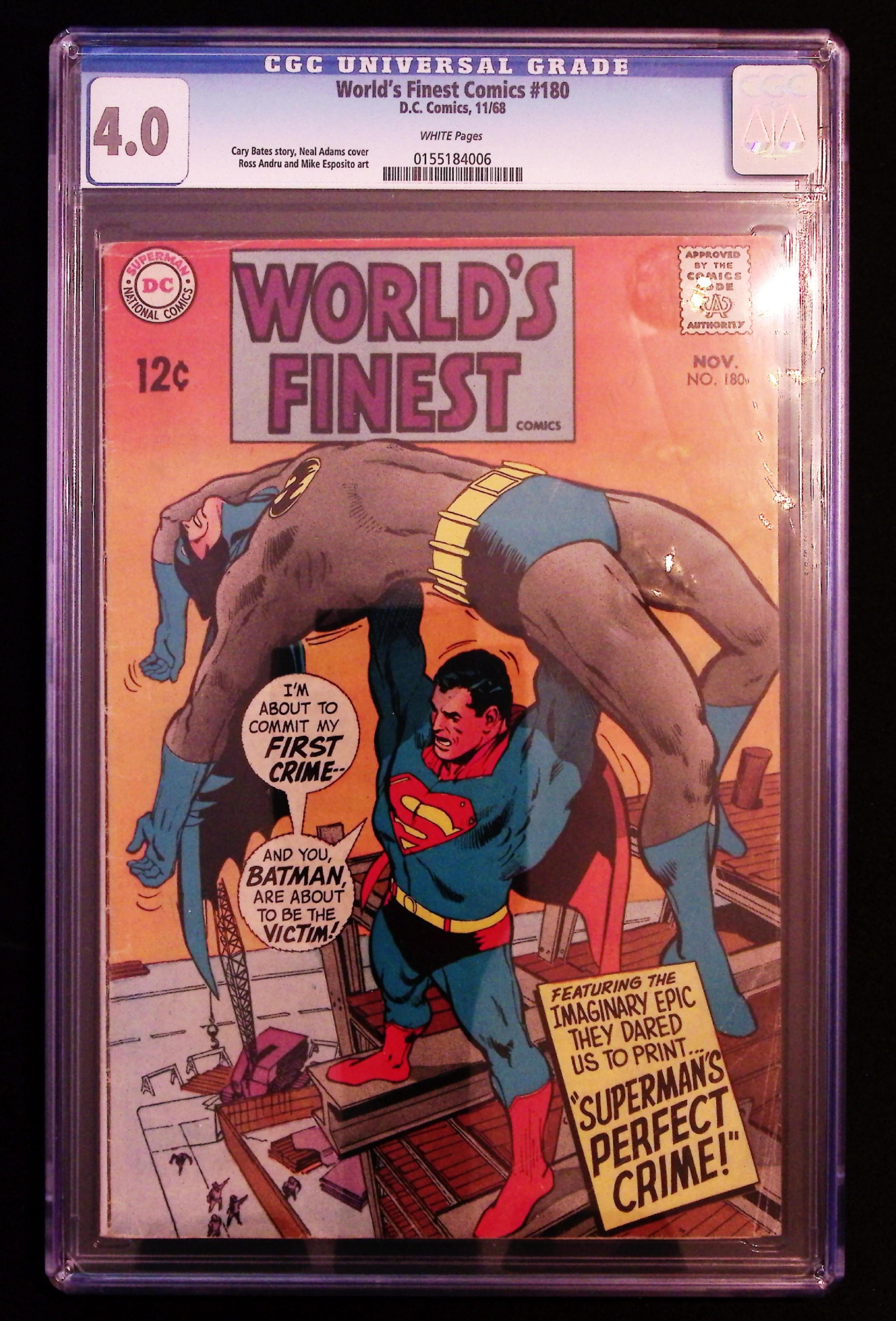 World's Finest Comics #180 CGC 4.0 White Pages