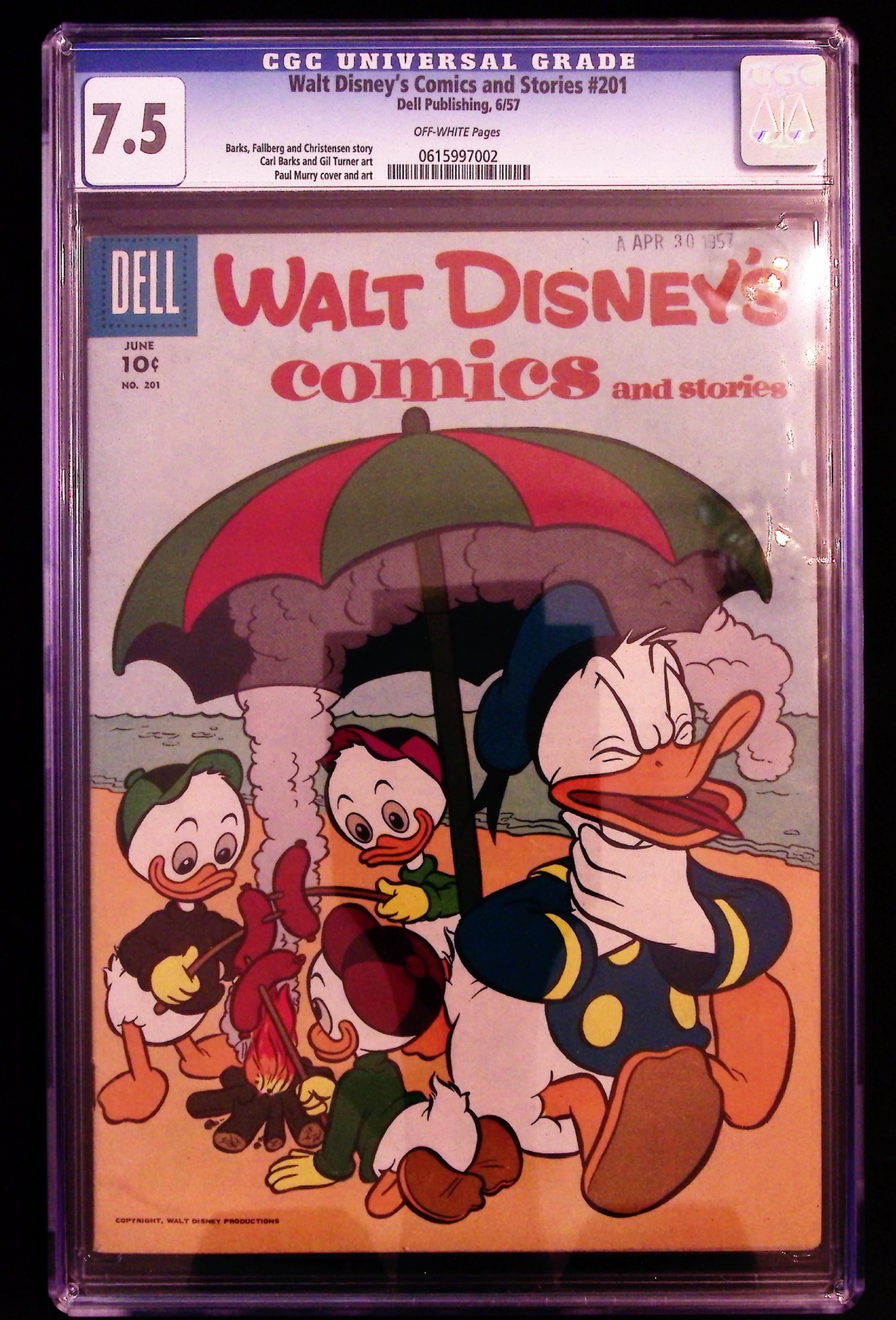 Walt Disney's Comics And Stories #201 CGC 7.5 Off White Pages