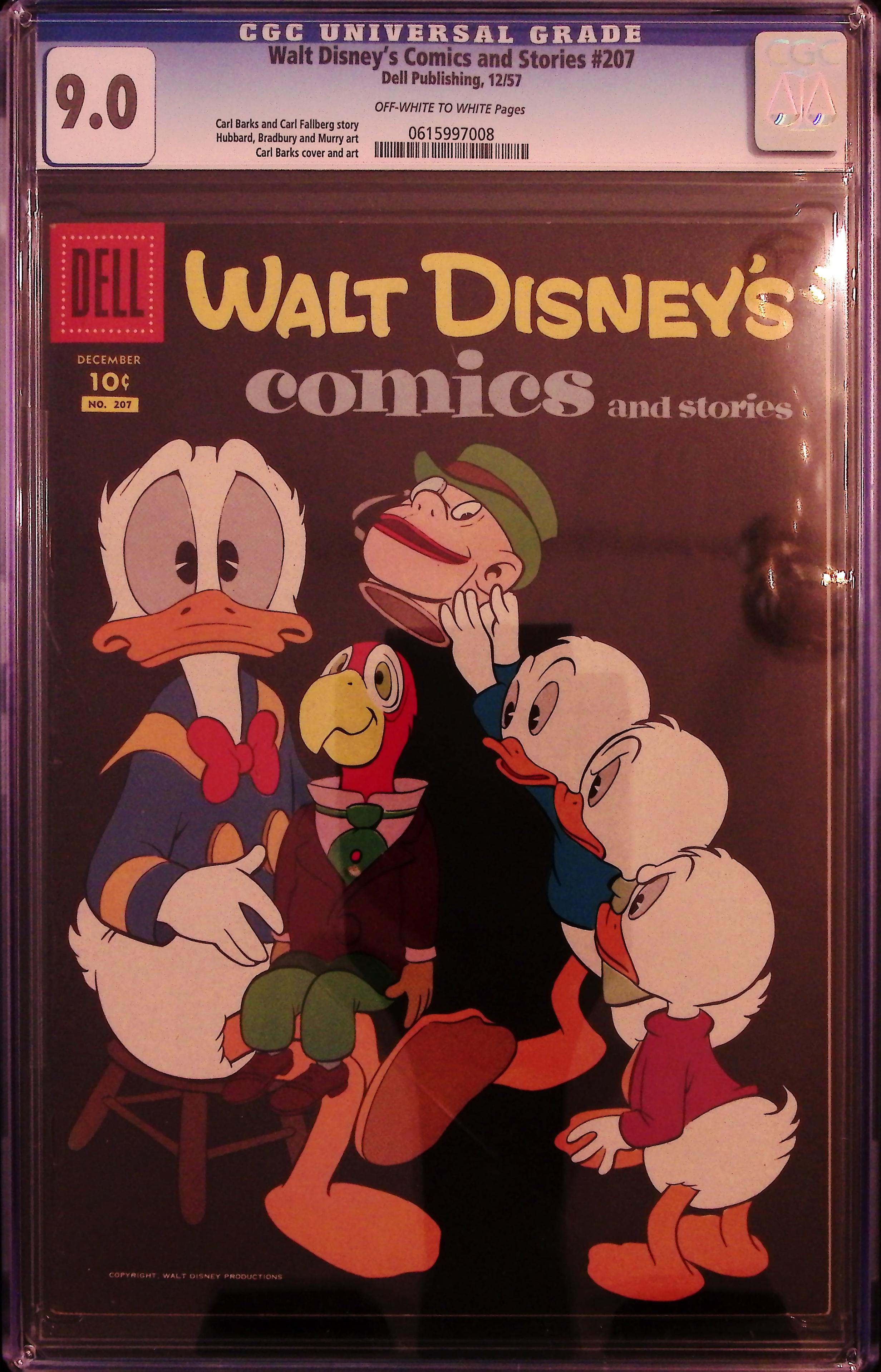 Walt Disney's Comics And Stories #207 CGC 9.0 Off White To White Pages
