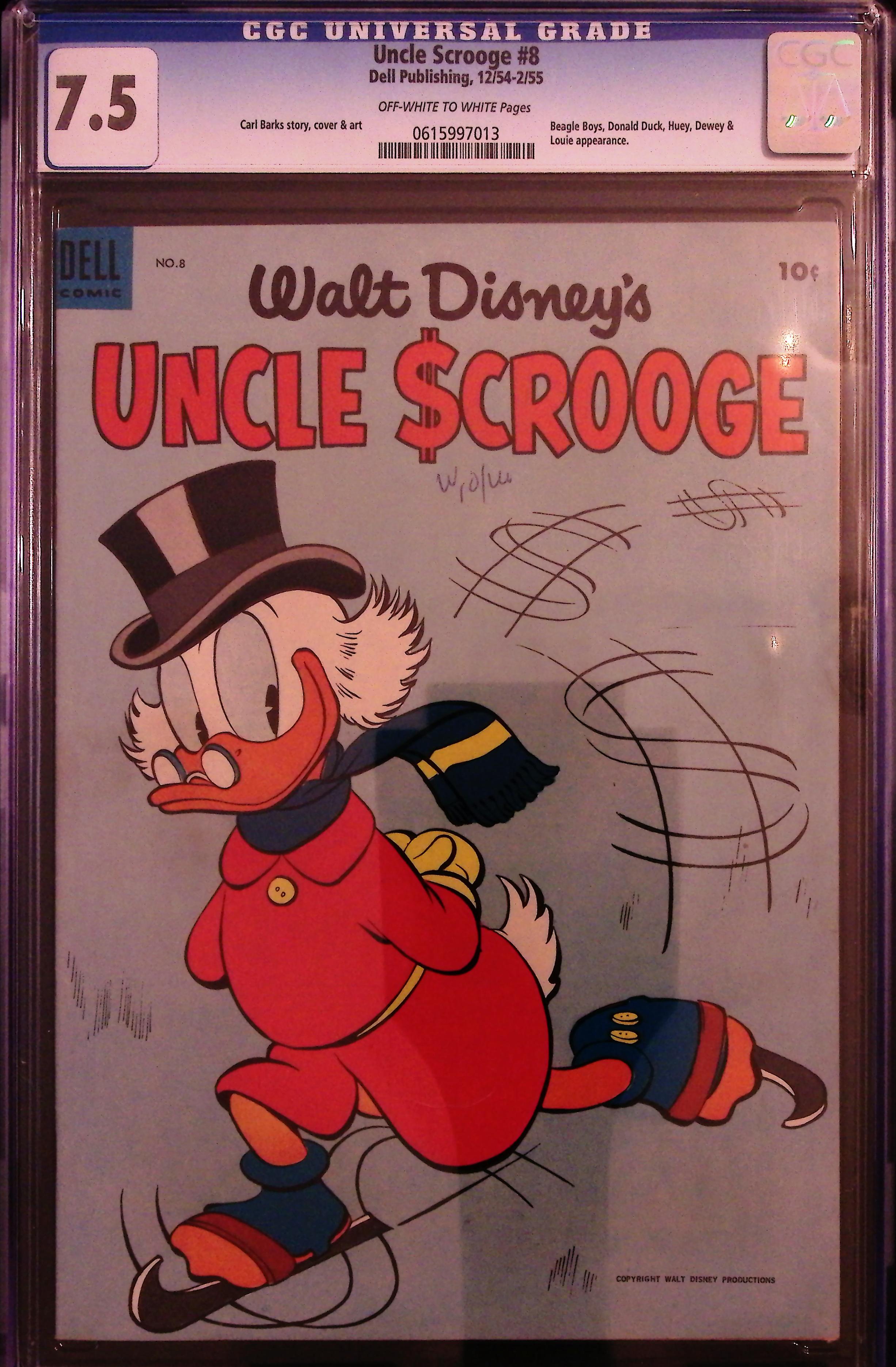 Uncle Scrooge #8 CGC 7.5 Off White To White Pages