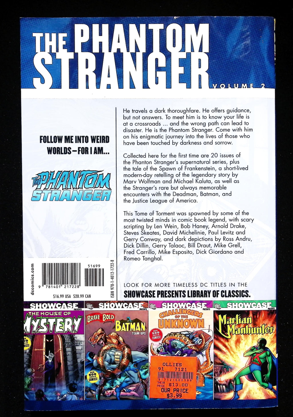 DC Showcase Presents THE PHANTOM STRANGER Vol 2 Over 500 Pages Black & White Comics MINT
