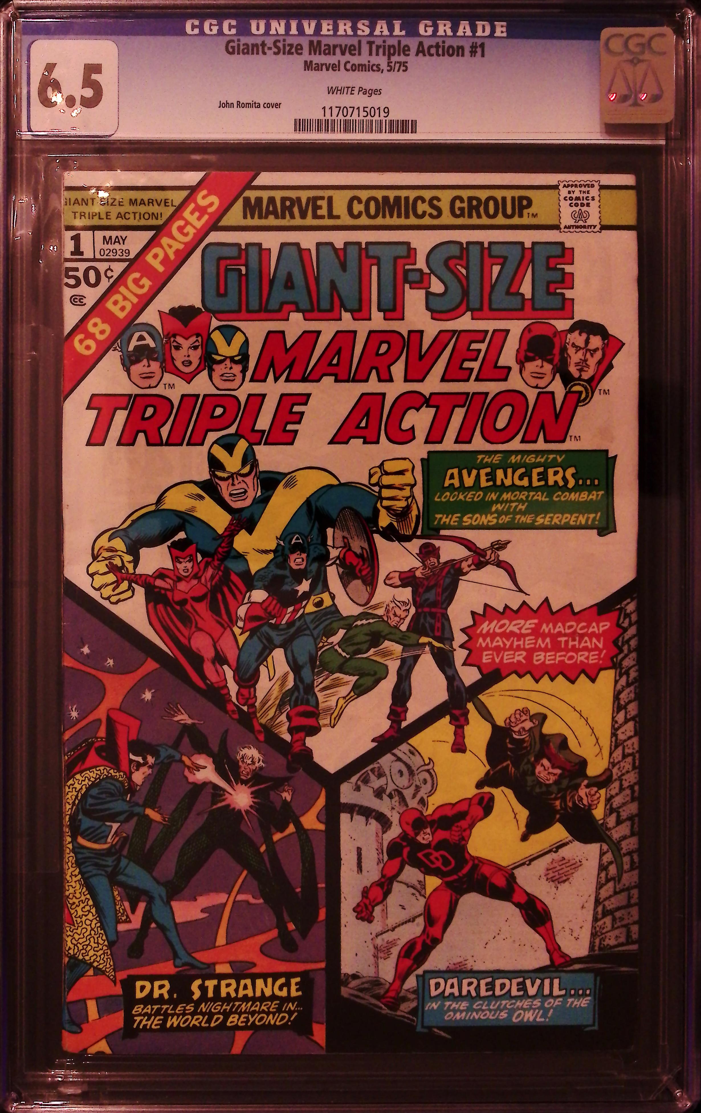 Giant-Size Marvel Triple Action #1 CGC 6.5 White Pages