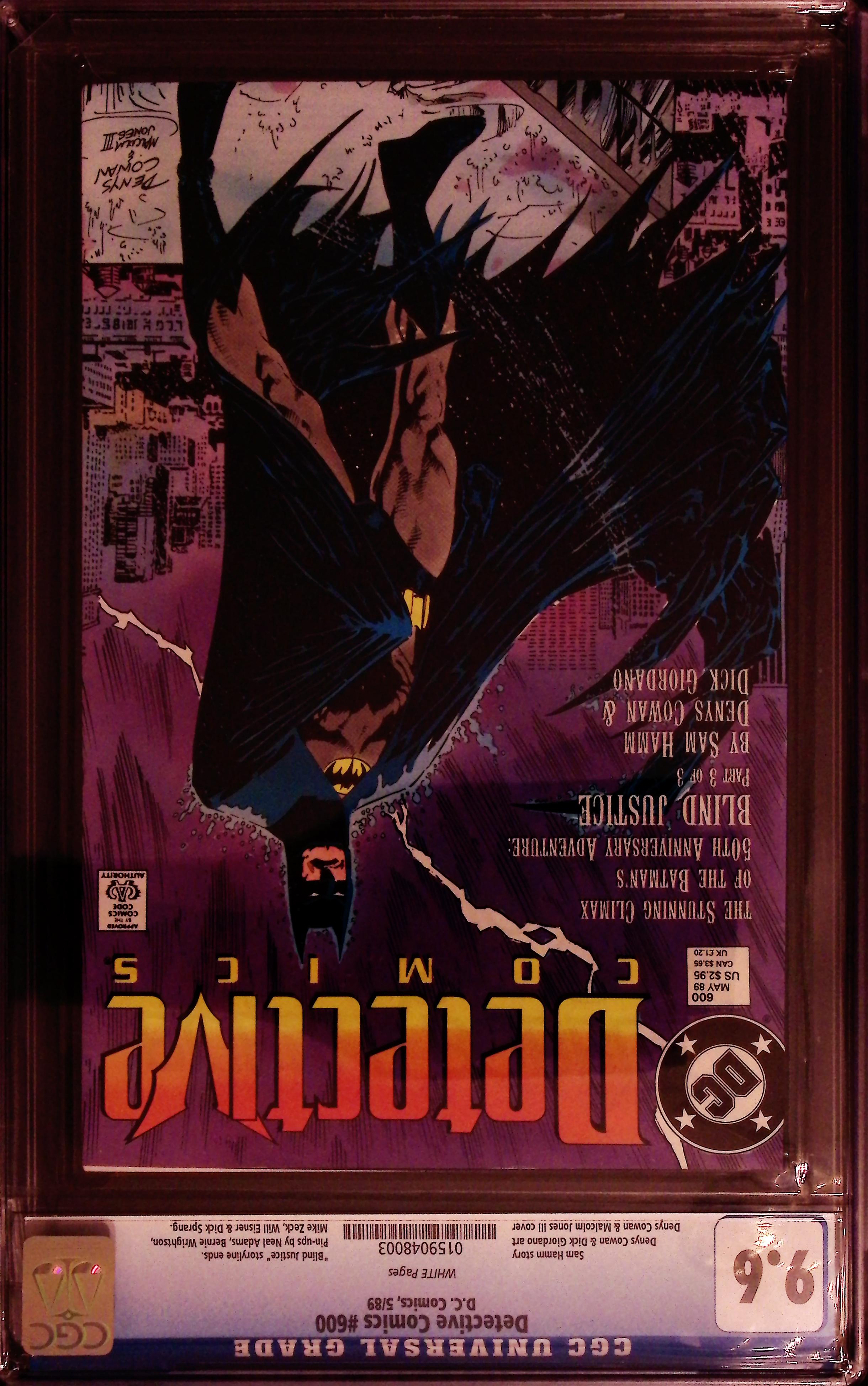 Detective Comics #600 CGC 9.6 White Pages