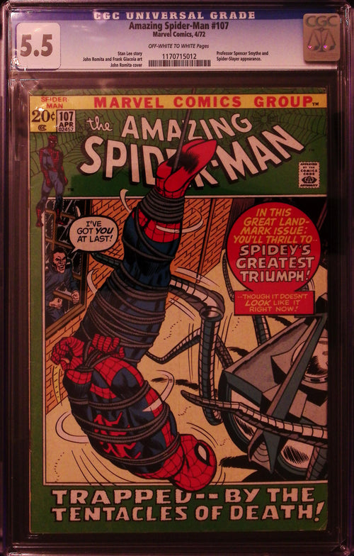 Amazing Spider-Man #107 CGC 5.5 Off White To White Pages