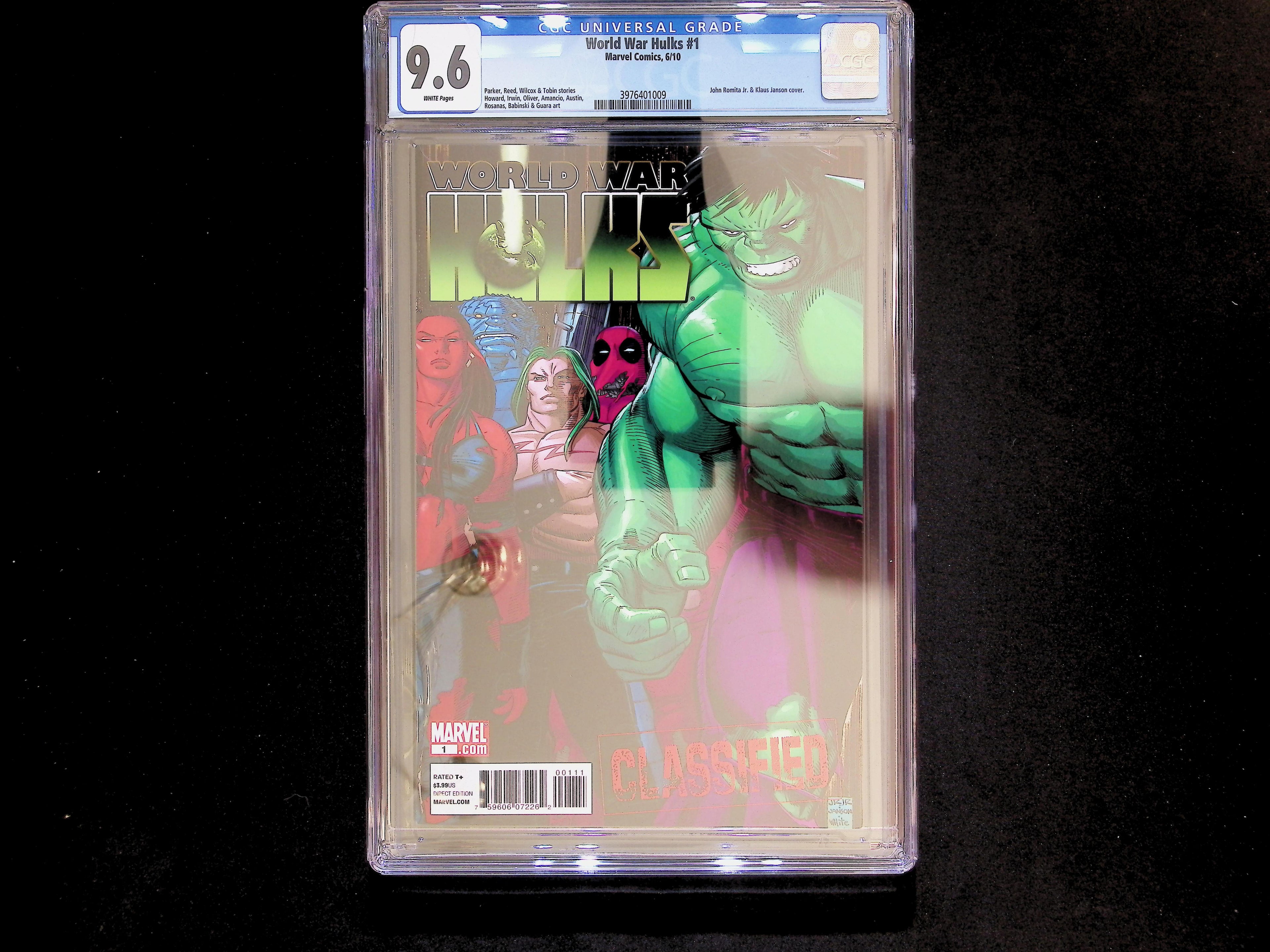 World War Hulks #1 White Pages CGC 9.6