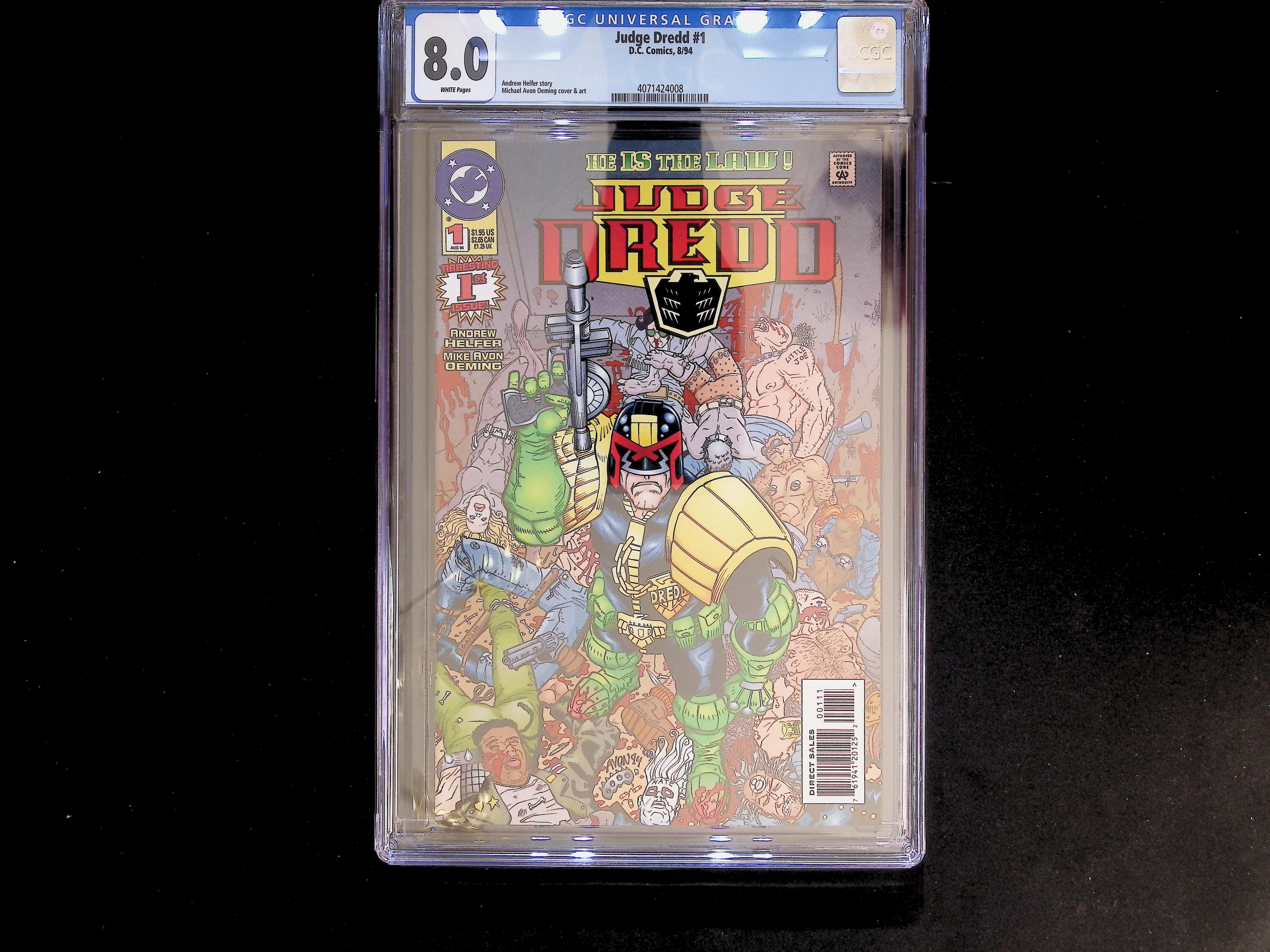 Judge Dredd #1 White Pages 8.0