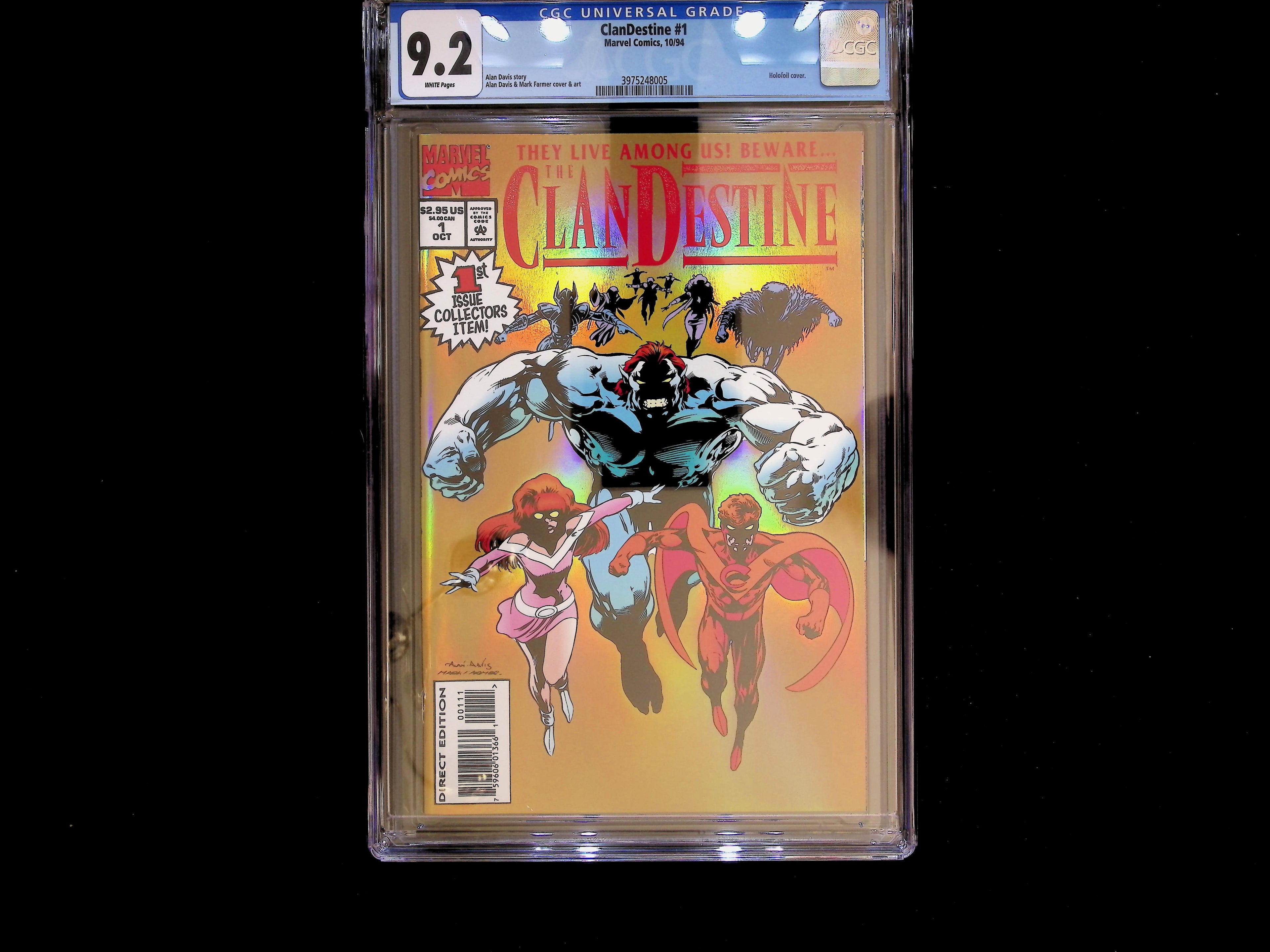 Clan Destine #1 CGC 9.2 White Pages - Marvel Comics 1994